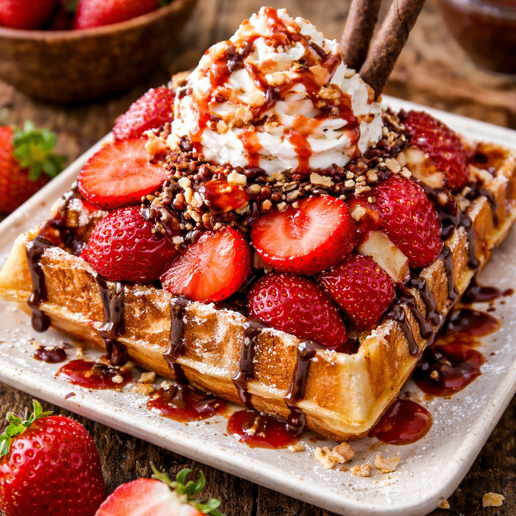 Çilekli Waffle